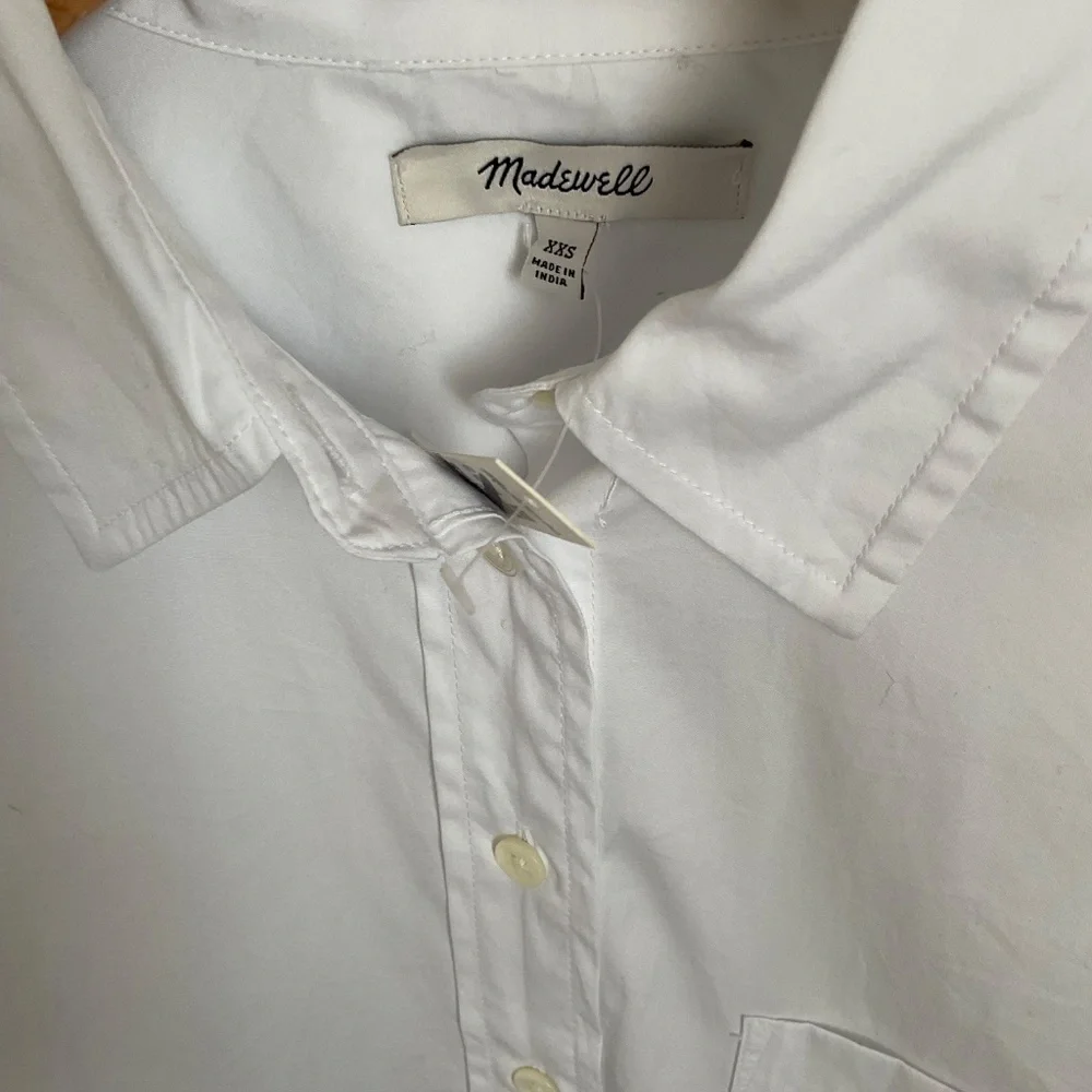 NWT Madewell White Relaxed Button-Up Shirt SZ Various - Picture 10 of 16